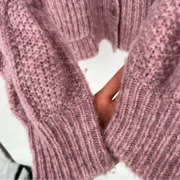 Jonathan Simkai Reagan Cardigan in Lilac Melange - Picture 8 of 16